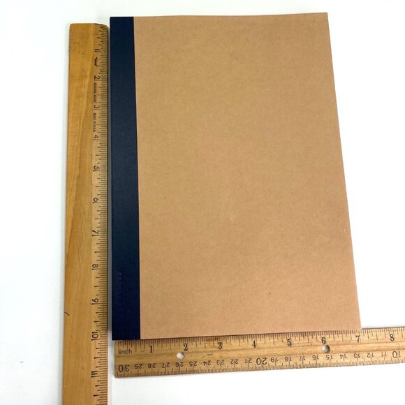 Lot Of 3  Size 7x10  Lined Paper Brown Notebooks 76f - Picture 2 of 5